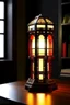 Placeholder: gaming table lamp inspired by palace, modern design,