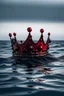 Placeholder: crown dripping with blood front of sea