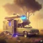 Placeholder: Big caravan, ultra realistic, intricate details, ultra highly detailed, shiny, smooth, studio quality, octane render, Surrealism, Triadic colour scheme,glow-stick, ambient lighting,nightclub lighting, polaroid, 100mm, --ar 1:1 --v4