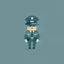 Placeholder: minimalistic character. policeman