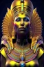 Placeholder: A beautiful portrait of Pharaonic queen , high key lighting, volumetric light high details psychedelic background