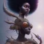 Placeholder: sango fantasy, fantasy magic, intricate, sharp focus, illustration, highly detailed, digital painting, concept art, matte, masterpiece head sexy African beauty black afro hair space lady seashells space