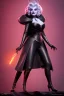 Placeholder: Mae West as evil queen in black leather, leather, busty, cleavage, angry, stern look. character design by cory loftis, fenghua zhong, ryohei hase, ismail inceoglu and ruan jia. unreal engine 5, artistic lighting, highly detailed, photorealistic, fantasy