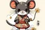 Placeholder: cute kid friendly mouse as a shogun