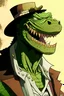 Placeholder: A comic portrait of D. Crocodile, caractere from One Piece