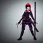 Placeholder: Anime girl, cute, cyberpunk, samurai armor, 8k