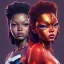 Placeholder: black super hero girl | very very anime!!!, fine - face, beyonce, red afro, realistic shaded perfect face, fine details. anime. realistic shaded lighting poster by ilya kuvshinov katsuhiro otomo ghost - in - the - shell, magali villeneuve, artgerm, jeremy lipkin and michael garmash and rob rey