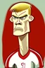 Placeholder: Albert Gudmundsson Footballer , cartoon 2d