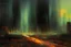 Placeholder: planet, space, modern cyberpunk city, arid land, epic, lesser ury impressionism painting