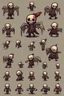 Placeholder: cute undead soul sprite sheet for animation (idle, run, jump movement)