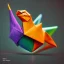 Placeholder: colorful origami birds on a chord