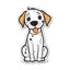 Placeholder: Funny dog Lover cartoon simple die cut sticker white background