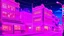 Placeholder: Cute pink-aesthetic anime town at night