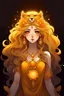 Placeholder: cute queen as an werewolf goddess with enchanting hair and golden glow as divine powers and light skin and beauty that rivaled Aphrodite in anime style