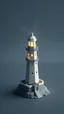 Placeholder: (low poly art style), ((tiny cute isometric)) very detailed lighthouse tower, (beacon shining light), ominous (low poly grey clouds), soft smooth lighting, with soft colors, god rays, (mist on the horizon), 100mm lens, 3d octane render, trending on cgsociety, (modular constructivism), gradient background, physically based rendering, centered.
