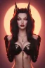 Placeholder: Veronica Lake as evil queen in black leather, busty, cleavage, curvy, angry, stern look. character design by cory loftis, fenghua zhong, ryohei hase, ismail inceoglu and ruan jia. unreal engine 5, artistic lighting, highly detailed, photorealistic, fantasy