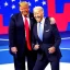 Placeholder: Trump and biden wrestling