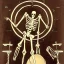 Placeholder: skeleton, vitruvius man, playing drums, art nouveau,