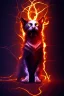 Placeholder: Full body photography of ethereal ANGRY PET , Fire theme art, Dark moody night atmosphere, by Michelangelo, 8K, high body details, anatomically perfect body, oak tree roots, purple, red,