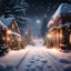 Placeholder: Hyper Realistic Christmas Celebrations & Lighting At Snowfall Night