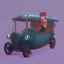 Placeholder: Boy stow away in magical carriage at night Nick Harris style