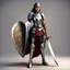 Placeholder: lady knight with sword and shield