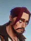 Placeholder: Portrait of a 30 year old strange gay wizard like Jack Sparrow