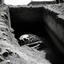 Placeholder: Footage appears as if captured with an ancient 19th-century camera, complete with flickering exposure, uneven frame rate, and grainy, black-and-white texture. The scene shows a dusty archaeological site where Victorian-era explorers have uncovered a fossilized skeleton of a giant humanoid. A dusty 19th-century archaeological excavation site in England, where Victorian-era explorers have uncovered the fossilized skeleton of a giant humanoid. The partially unearthed bones lie in a large trench