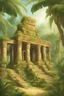 Placeholder: tropical jungle and animals ancient ruins