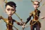 Placeholder: steampunk marionette portrait gemstone wood brass