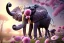 Placeholder: big flower blossom and elephant