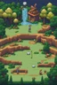 Placeholder: 16-bit pixel retro golf game, stardew valley style, game boy graphics