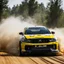 Placeholder: dramatic epic photography ralli art championship race, facing front sportcar the Mitsubishi Lancer Evolution Type 4 R sportcar,full sticker name DV race decorations,on the way high speed drifting and jumping,on on dune and watery spray and dirt roads forest