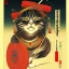 Placeholder: Ukiyo-e Style ,cats, with full details, full HD