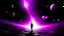 Placeholder: matrix universe, space, planets, god creation walking on light, purple