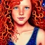 Placeholder: young adult Robyn Lively, her striking perfectly detailed clear eyes, her perfect, precisely detailed lightly freckled face, meticulously detailed long curly multi-hued ginger carrot cherry fire red hair, luminous colorful sparkles; by james r. eads, gawki, rajewel, tania rivilis, dan mumford, lisa frank, artgerm, greg rutkowski, alphonse mucha and william-adolphe bouguereau; glitter, airbrush, octane render, volumetric lighting, 16k, photorealistic digital painting