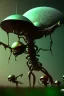 Placeholder: aliens invade clean art NFT, blender 3d