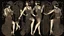 Placeholder: Full Body, burlesque Woman With A Bob With A Fringe Hairstyle, 1920s flapper style Clothing, Morticia, Steampunk, Black Background