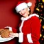 Placeholder: amorous, gorgeous Ms. Claus bringing me cookies