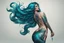 Placeholder: old mermaid, shimmering turquoise tail, tattoo, high resolution, Artstation trends, fine details, 8K