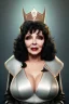 Placeholder: Joan Collins as evil queen in black leather, leather, busty, cleavage, angry, stern look. character design by cory loftis, fenghua zhong, ryohei hase, ismail inceoglu and ruan jia. unreal engine 5, artistic lighting, highly detailed, photorealistic, fantasy