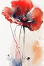 Placeholder: abstract watercolour poppy in the style of jean haines