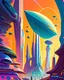 Placeholder: A captivating illustration of an alien cityscape, with otherworldly architecture, diverse extraterrestrial inhabitants, and advanced technology, in the style of futurism, dynamic lines, bold colors, and a sense of motion, influenced by the works of Syd Mead and Moebius, inviting the viewer to explore the vast possibilities of the cosmos.