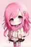 Placeholder: Cute chibi girl with pink hair