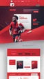 Placeholder: Design a user-friendly and visually appealing landing page for a sport website, prioritizing an intuitive user experience, red colors