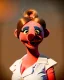 Placeholder: waitress woman muppet head, skin body, real photo, concept art, retro style, smooth, unreal engine 5, god lights, ray tracing, RTX, lumen lighting, ultra detail, volumetric lighting, 3d.