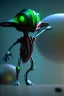 Placeholder: aliens earth, clean art NFT, blender 3d