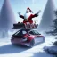 Placeholder: Santa claus driving his red Tesla convertible car, character design by cory loftis, fenghua zhong, ryohei hase, ismail inceoglu and ruan jia. unreal engine 5, artistic lighting, highly detailed, photorealistic, fantasy