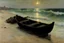 Placeholder: Night, sea, waves, rocks, sand, seashore, epic, emile claus and rodolphe wytsman impressionism paintings