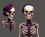 Placeholder: living skeleton thinking, wearing clamp tool hat head, archive